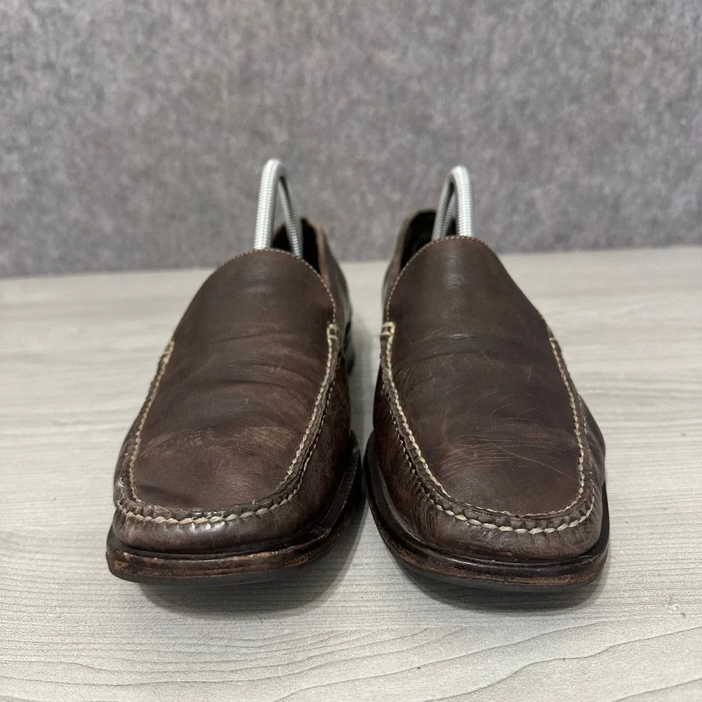 Cole Haan Venetian Loafers Mens 9 Brown Leather Moc Toe Slip On‎ Shoes Brazil